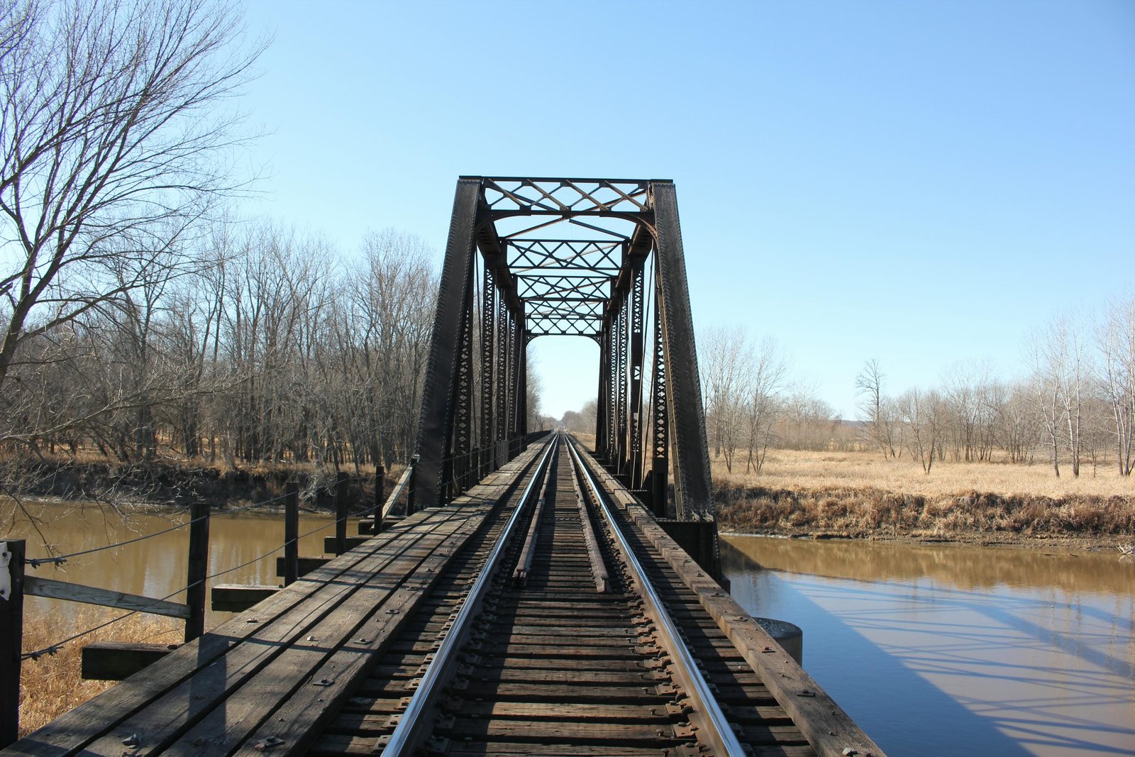 Looking west